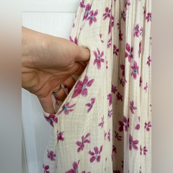 Free People Free People Azure Floral Midi Dress | Size Medium - Picture 5 of 10